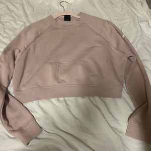 Nike purple cropped sweatshirt